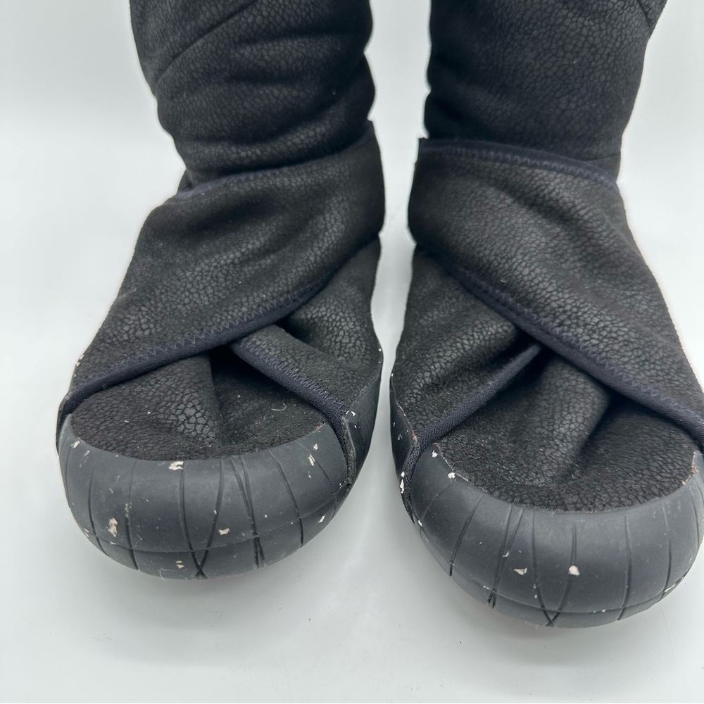 Vibram Furoshiki Shearling Knee High Black Boots - Picture 4 of 14